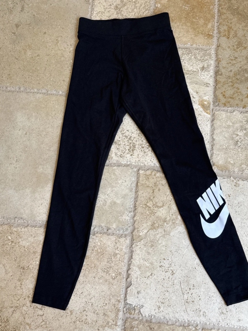 Nike Black Leggings with White Swoosh